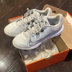 Nike Women’s  White and Gray Softball cleats